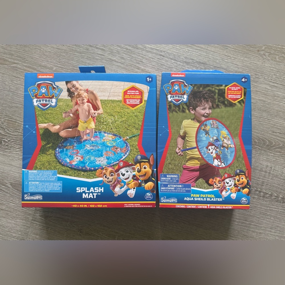 Paw Patrol NEW in box Splash Mat and Aqua Blaster